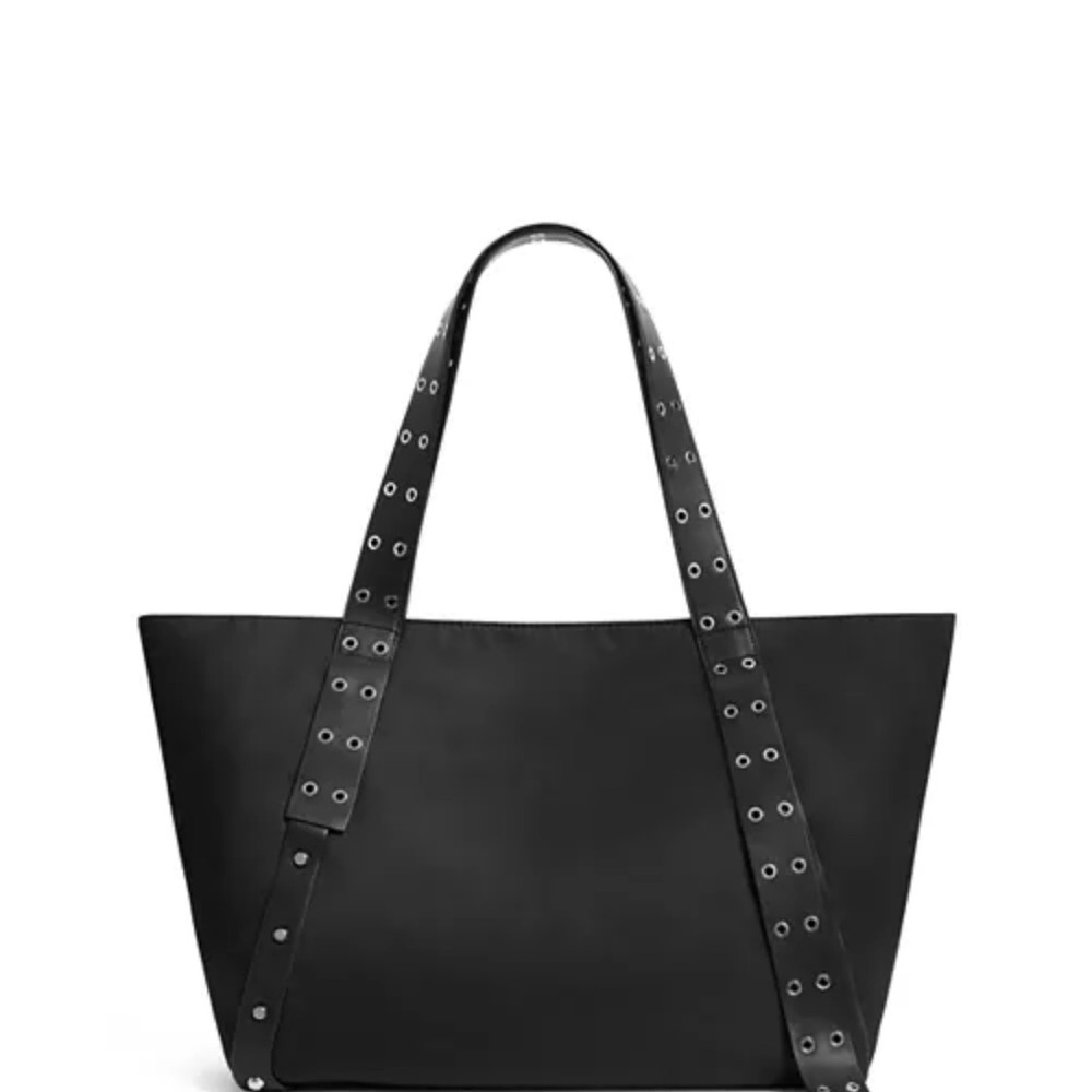 AllSaints Black Tote Bag with Grommet Strap